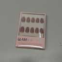 Glamnetic Press On Nails - Fall Mauve | Opaque Muted Blush Mauve Short Oval Fake Nails, Salon Quality | 15 Sizes - 30 Nail Kit with Glue