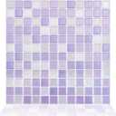 PH PandaHall 5pcs Peel and Stick Backsplash Purple Square 3D Mosaic Removable Tile Stickers Self Adhesive Tiles Stick-on Vinyl Wall Tiles for Kitchen Bathroom Home Decor, 9.3" X 9.3" Covering 3 Sq.ft