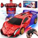 Spider Transform RC Cars Toys with Eye & Underbody Lights, 2.4GHz Remote Control Car One-Button Deformation, Fast 360Rotation Robot Toys Birthday Gifts for 3 4 5 6 7 8 9 10 Year Old Boys Age 4-7 8-12