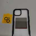 CENHUFO Privacy for iPhone 14 Case/iPhone 13 Case, Full Body Phone Case with Built-in 9H Tempered Glass Privacy Screen Protector and Camera Lens Protector, Shockproof Bumper Clear Cover - Black