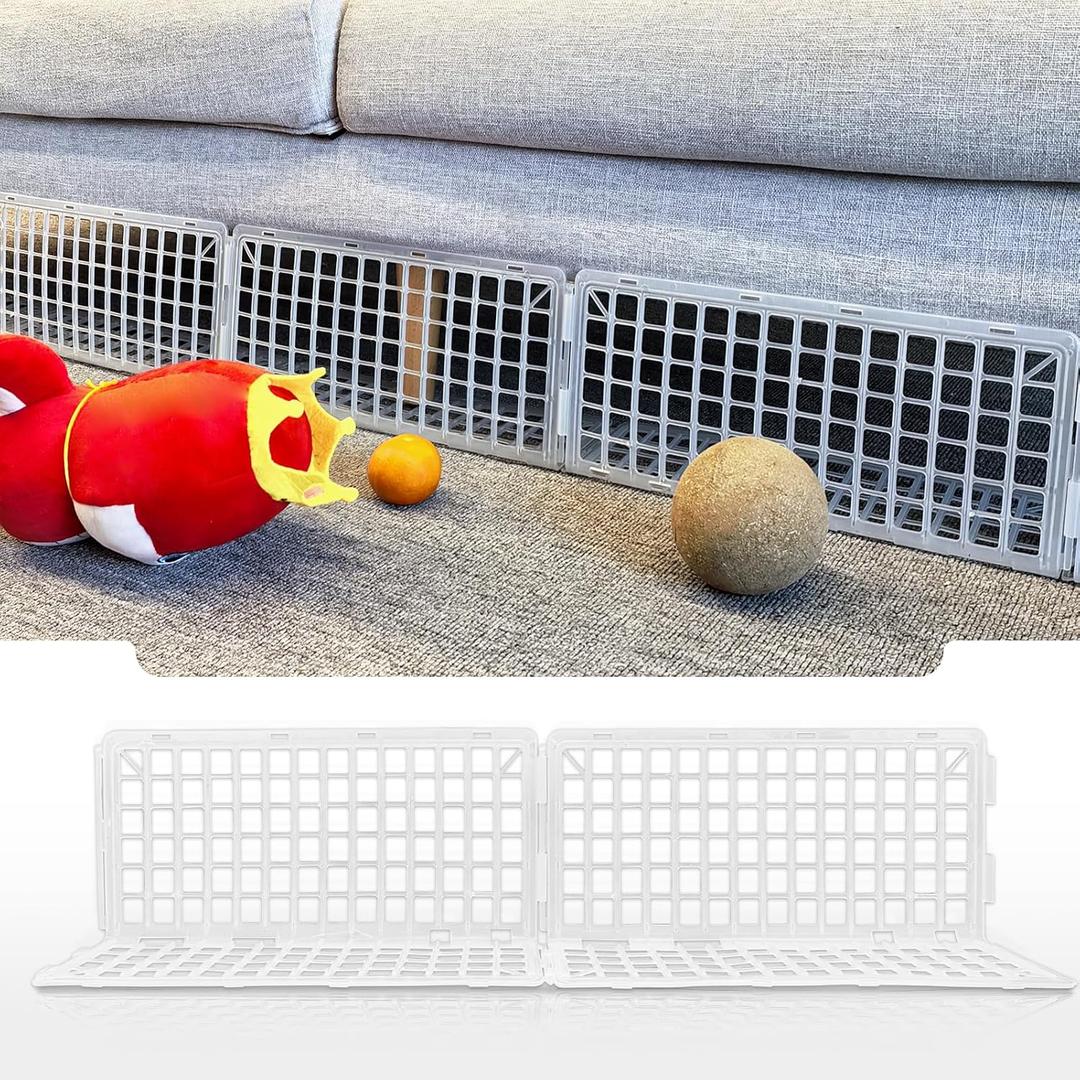 12 PCS Under Couch Blockers for Bed Couch Furniture Underneath Stop from Getting Under The Sofa (Clear-12pcs)
