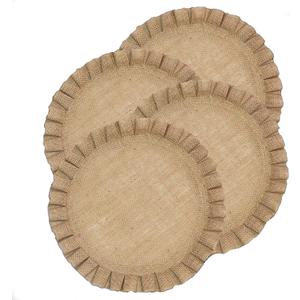 Handmade Round Table Placemats - Vintage Mats for Parties, Dining Table, Coasters - Decorative Placemats - 100% Jute Natural Fibers - Pack of 4-14 Diameter - Natural Jute  The Home Talk Store