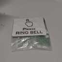 Please Ring Bell Sign Adhesive Sticker Notice, SILVER/GOLD/BLACK engraved with Universal Icon Symbol and Text (Size 11cm x 9cm). Waterproof and Durable.