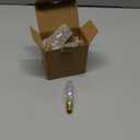 SUNSGNE 6 Pack 3V C26 LED Replacement Light Bulbs, E12 Candelabra Base LED Christmas Light Bulbs for Battery Operated Window Candles Lamps (Clear(Glass))