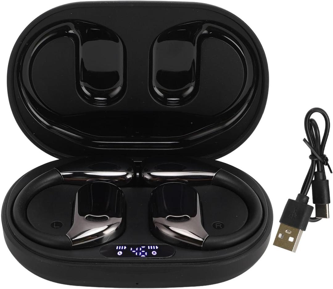 BT Translation Earphones, 144 Online Languages Real Time Translator Earbuds with APP, Two Way Translator Headset for Travel Business Learning, Black (Black)