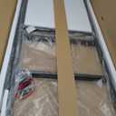 FOLUBAN Computer Desk, Wood and Metal Home Office Desk with Storage Shelves, Small Study Writing Table Workstation for Bedroom Living Room, Rustic Oak, 47 Inch