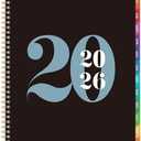 2026 Appointment Book/Planner - Weekly Appointment Book 2026, Jan.2026 - Dec.2026, Daily Hourly Planner, 30 Minute Interval, 8.3"x11", Colorful Tabs, Matte PP cover - Black