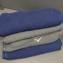 POLYTE 430 GSM Microfiber Oversize Quick Dry Lint Free Bath Towel, 60 x 30 in, 4 Pack (Waffle Weave)