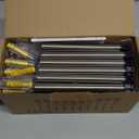 DenicMic Solar Lights Outdoor 10 Pack Waterproof 3000K Warm White LED Stainless Steel Stake Outside Lights for Yard Pathway Garden Driveway Walkway Landscape Path Lighting