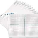 Learning Resources 9"x 11" Double Sided X-Y Axis Dry Erase Mats, Graphing, Math Classroom Accessories, Teaching Aids, Set of 10, Ages 6+