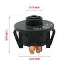 Hoypeyfiy 5 Terminal 3 Position Ignition Switch with 2 Keys, Replacement for Exmark Lazer Z, Next Lazer Z, Quest, Toro Z Master, TimeCutter ZS SS Series, Titan, Replaces 117-2221 137-4100
