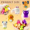 24PCS Animal Squishy Toys, Slow Rising Squishy Stress Fidget Toys,Squishies Party Favors for Kids, Treasure Chest Prizes, Classroom Prizes for Boys Girls