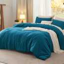 Bedsure King Size Comforter Set, Teal Soft Prewashed Bedding for All Seasons, 3 Pieces GentleSoft Warm Down Alternative Bed Set, 1 Lightweight Comforter (104"x90") and 2 Pillowcases (20"x36")