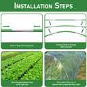 30Pcs Garden Hoops for Raised Beds, Greenhouse Hoops for DIY Grow Tunnel, Garden Hoops Grow Tunnel, Greenhouse Garden Grow Tunnel Netting Hoops, Greenhouse Support Hoops Garden Bed Hoops