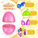 SpringFlower 240 PCS 2.3 inch Plastic Easter Eggs Plus 2 Golden Eggs, Empty Fillable Eggs, Plastic Eggs Bulks for Easter Basket Stuffer, Easter Party Favor, Easter Egg Hunt