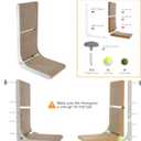 Cardboard Cat Scratcher, Vertical Cat Scratching Board, 23.6 Inch L-Shape Cat Scratch Pads with Built-in Catnip Toy Balls, Wall-Mount Cat Scratchers for Indoor Cats