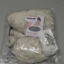 Mens Judge Colonial Wig with Glasses Long Blonde Powdered Wavy Wig Costume Cosplay Halloween Party White Wigs (Beige)