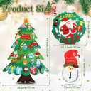 Yookeer 3 Pack DIY Felt Christmas Snowman Set Santa Advent Calendar Xmas Tree Felt with Detachable Ornament Craft Door Wall Hanging Decoration Xmas Gift for Winter Holiday Party(Classic)