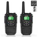 Walkie Talkies Long Range for Adult, MT10 Rechargeable Walkie Talkies FRS Two Way Radio, NOAA, 1200mAh Li-ion Battery USB-C Cable, LED Flashlight, VOX Walkie Talkie for Hiking Camping, 2 Pack