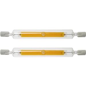 2PCS 118mm R7S LED Bulb Halogen Equivalent 118mm J-Type 10W120V R7S Base Double Ended Base J Type Floodlight Halogen Replacement 360 Degree Beam Angle Landscape Lights, Warm White