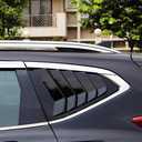Blazeray for CRV 2017-2022 Racing Style Rear Side Window Louvers Air Vent Scoop Shades Panel Cover Auto Exterior Decoration Trim Accessories for Honda CRV 2017 2018 2019 2020 2021 2022(Bright Black)