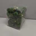 36pcs Velvet Ornaments for Christmas Trees, Flocked Christmas Balls Sets Assortment for Xmas Tree Holiday Decor (Avocado Green)