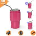 3 oz Mini Tumbler Shot Glass with Straw and Lid 12 Pcs Sublimation Shot Glasses Tumblers Stainless Steel Mini Shot Glasses with Lids for Wedding Party Whiskey Cocktail Bar, 12 Colored
