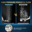 6 Spray Modes High Pressure Handheld Showerhead Set Upgraded 5 Inches Shower Head with Handheld Spray Brushed Nickel Handheld Shower Head 60 Inches Stainless Steel Hose-1-Min Install