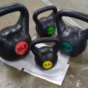 50LBS 4-Piece Kettlebell Set with Wide Grip - Perfect for Home Gym Strength Training & Workouts