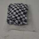 Women Rave Checkered Crop Top High Waisted Shorts Checkerboard Swimsuits for Dance Music Festival (X-Large, Black White)