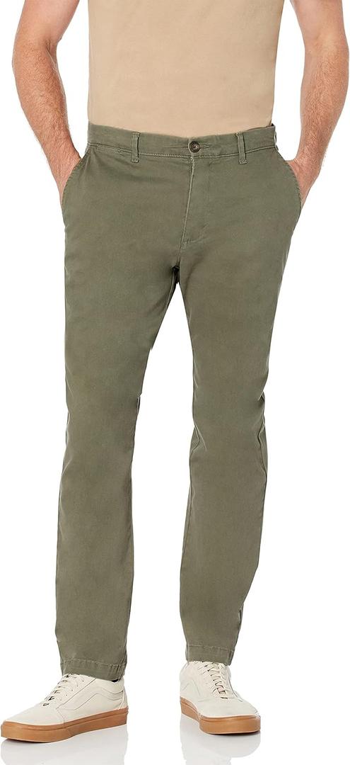Amazon Essentials Men's Athletic-Fit Chino Pants (31W x 28L, Olive)