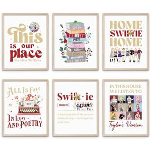 Funny Christmas Posters for TS Fans, Set of 6 Holiday Wall Art Prints for Bedroom Bathroom Home Wall Decor Party Supplies, White Elephant Gag Gifts for Women Girls, 8x10 inch, Unframed Pack of 4