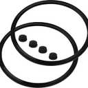 2 Pack 09936 Pressure Cooker Sealing Ring & 4 Pack Overpressure Plug Food-Grade Silicone Replacement Gasket for Presto Pressure Cooker 4 Quart 6 Quart