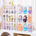 BOHOIDEE 6 Tiers Extra Large Clear Display Case for Figures, Acrylic Storage Organizers Box with Magnetic Door, Wall-Mounted Dustproof Showcase for Collectibles Action Figure