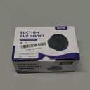 Suction Cup Hooks for Shower, Removable Towel Hooks for Bathroom Window Glass Door Wall, Bath Robe Looafh Hook for Hanging - 4 Pack, Black