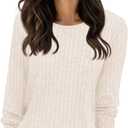 Tankaneo Womens Long Sleeve Sweater (Beige)