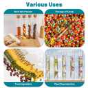 12pcs 10ml/0.34oz Mini Glass Test Tube, 15x100mm Small Candy Storage Tube with Cap, Tiny Flat Bottom Tube with Cork Stopper, Slender Vial Set for Scientific Experiments Lab Liquid Party Decor