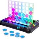 Glow in a Row Light-Up 4 in a Row Board Game, Strategy Games for Kids Ages 6 and Above, 2 Player Game, Perfect for Kids and Adults Family Game Night