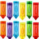 12 Pcs Back to School Decorations, Colorful Crayon Pencil Honeycomb Classroom Ceiling Decorations for First Day of School Office Birthday Party Supplies Decor