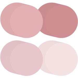 100 Pcs Pink Paper Place Mats Disposable Paper Placemats Wedding Bridal Shower Halloween Thanksgiving Winter Holiday Birthday Party Supplies Home Dinning Decor (Wedding Pink, 13 Inch)