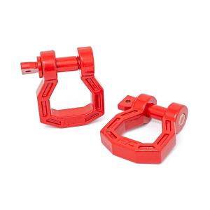 Rough Country Red Forged Steel D-Ring Shackle Set | Pair - RS119