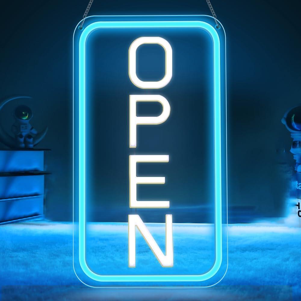 Open Signs for Business, COB Chip LED Neon Open Sign, 16"x 9" Bright Electric Light Up Open Signs with ON/OFF Switch for Bars, Stores, Coffee Shop, Hotel, Window, Outdoor