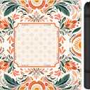 American Mahjong Mat for Table 31.5in 3mm Non-Slip Boho Floral Mah Jong Mat