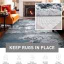 Rugshop Cushioned Thick Rug Pad Gripper for Hardwood Floors, Under Carpet Anti Skid Pad, Non Slip Rug Pads for Area Rugs 9' x 12' Cream