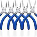 KAIHAOWIN Mini Needle Nose Pliers 5"-4Pack KAIHAOWIN Small Long Nose Pliers with Wire Cutters, Spring Loaded Thin Needle Nose Pliers, Precision Pliers Set for Crafts/Jewelry Making/Tiny Project