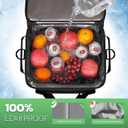 MIYCOO Cooler Bag with Wheels, Double Deck, 60 Can Leakproof Insulated Soft Cooler, Extra Large Expandable Ice Chest for Beach, Picnic, Camping, 30L with wheels