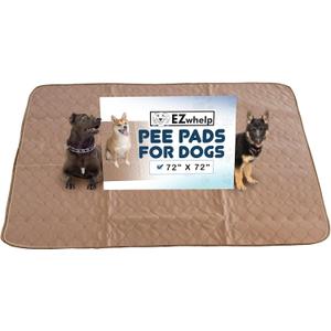 EZwhelp Reusable Dog Pee Pads - Waterproof Training Pads for Dogs - Washable & Sanitary - Rounded Corners - Laminated, Lightweight, Durable - Pet Essentials for Puppy Training and Whelping - 72" x 72"