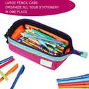 Rough Enough Large Pencil Case, Art Supplies Organizer for Students Artists