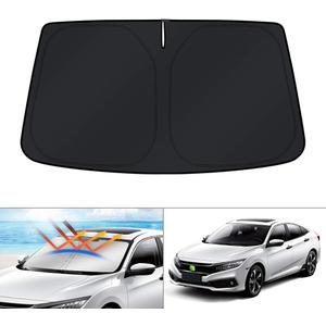 KUST Windshield Sun Shade for Honda Civic 2016-2021 Accessories Sunshade Foldable Window Sun Visor Protector Blocks UV Rays Keep Your Car Cooler