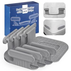 Bed Lock Sheet Holders Fit All Sheet Size, New Upgrade Sheet Straps Keep Sheets Firm & Tight, Bed Fitted Sheet Holder for Corners, Sheet Clips, Mattress Sheet Holder Strap, Sheet Secure Lock Fasteners